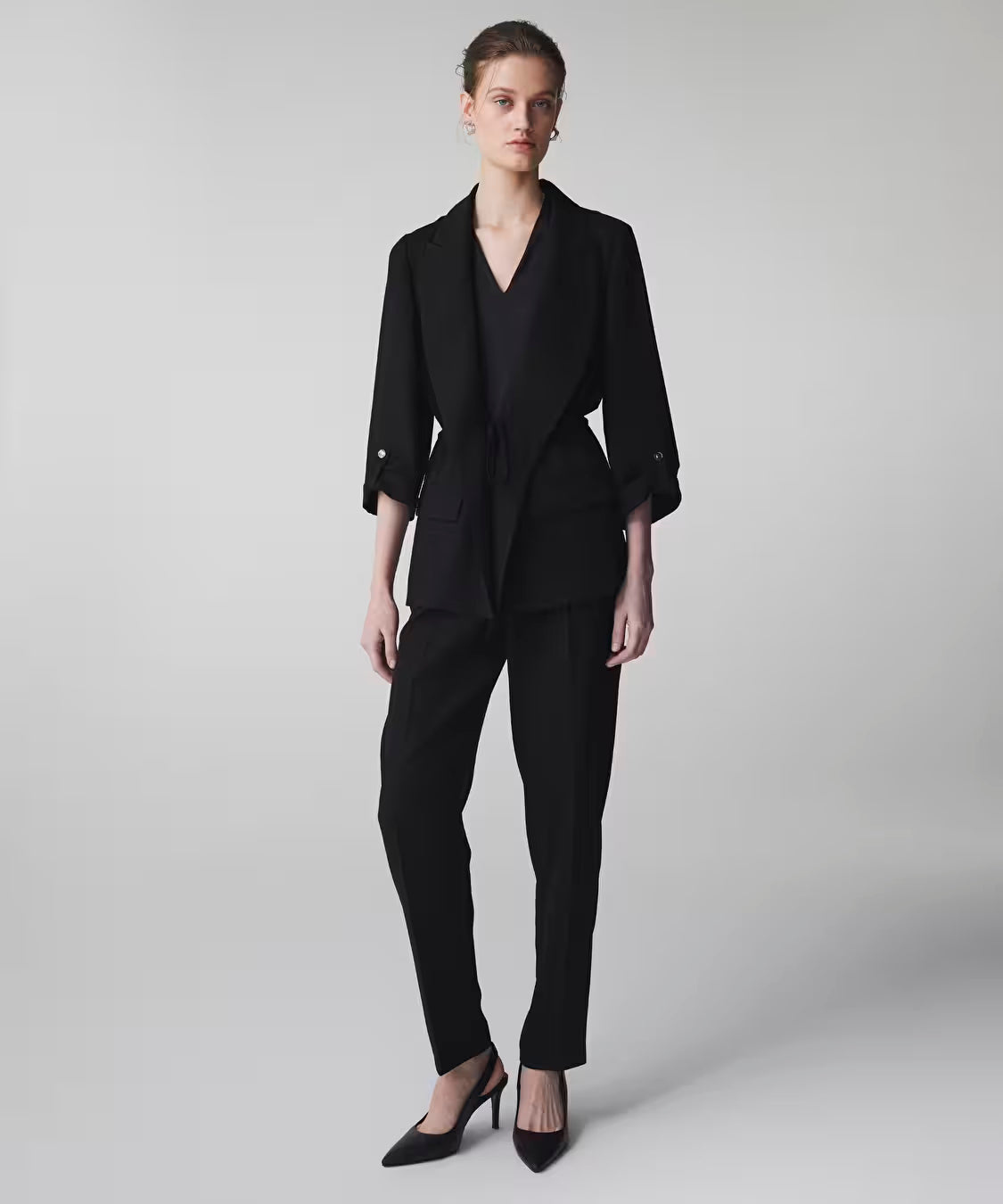 Belden Bağlamalı Blazer